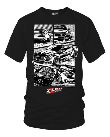 Image of Zum Speed Mustang 550 Drawn Shirt, Mustang 550, Mustang Shirt, Fast Furious Mustang, Muscle car Shirt, Tuner car Shirt