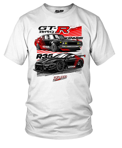 Image of Zum Speed 1970 GTR and R35 GTR Shirt, Skyline 1970 GTR, R35 GTR Shirt, Fast Furious GTR, JDM Shirt, Tuner car Shirt