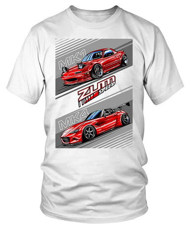 Image of Zum Speed Miata Shirt, MK1 MK4 t-Shirt, Import car Shirt, Tuner car Shirt