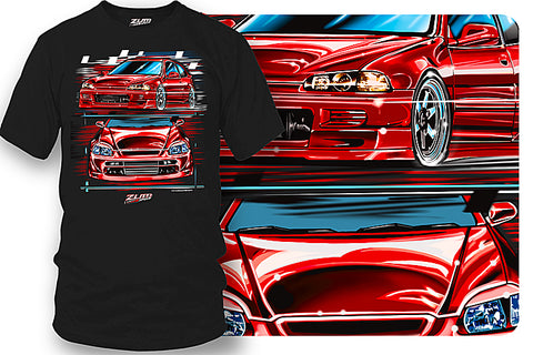Image of Honda Civic  t-shirt - Zum Speed