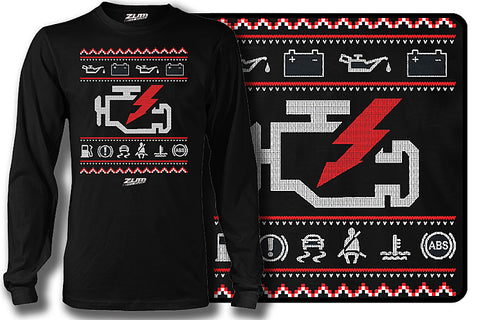 Image of Check Engine Ugly Long Sleeve t-shirt Black - Zum Speed