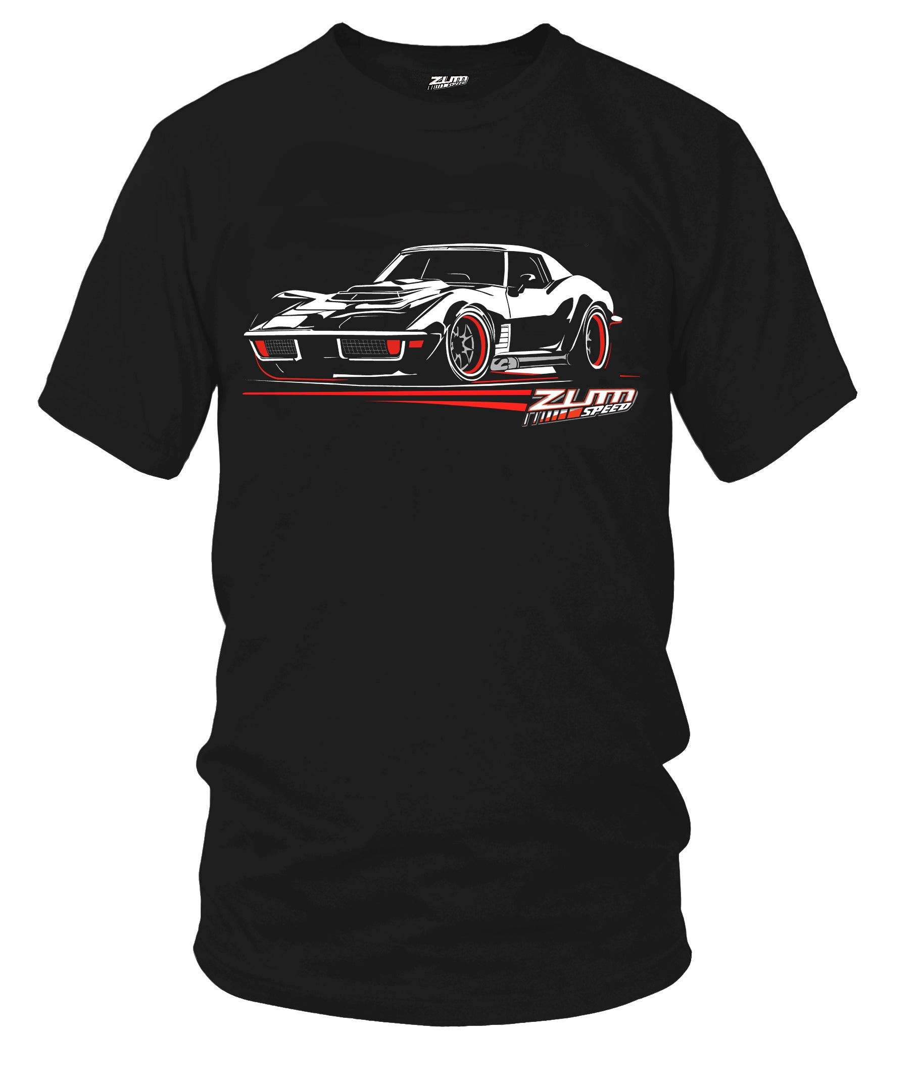 Zum Speed C3 Corvette Speed Lines Shirt, Corvette Shirt, 1970s American Muscle Shirt, Muscle Car Shirt