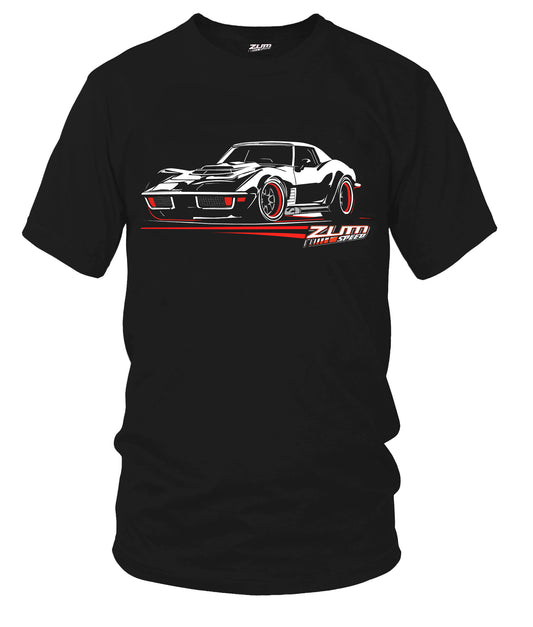 Zum Speed C3 Corvette Speed Lines Shirt, Corvette Shirt, 1970s American Muscle Shirt, Muscle Car Shirt