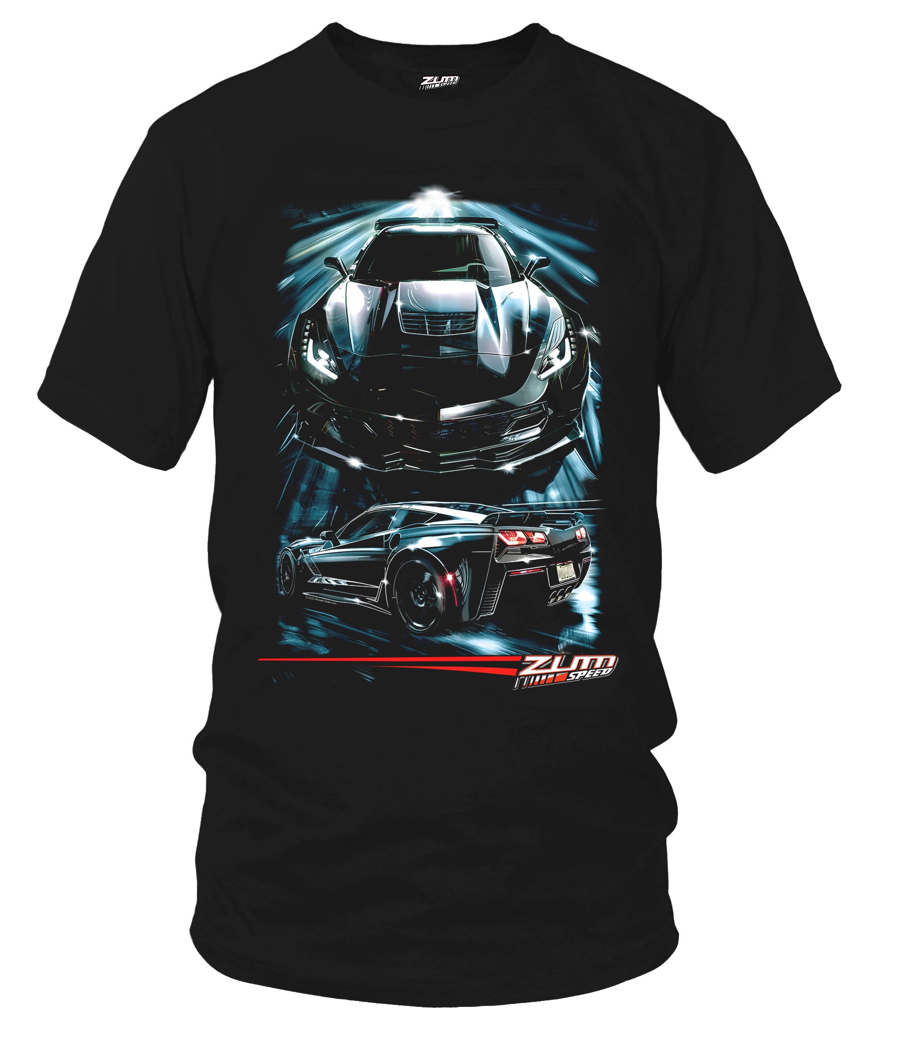 Zum Speed C7 Corvette Midnight Shirt, Corvette Shirt, 2000s American Muscle Shirt, Muscle Car Shirt