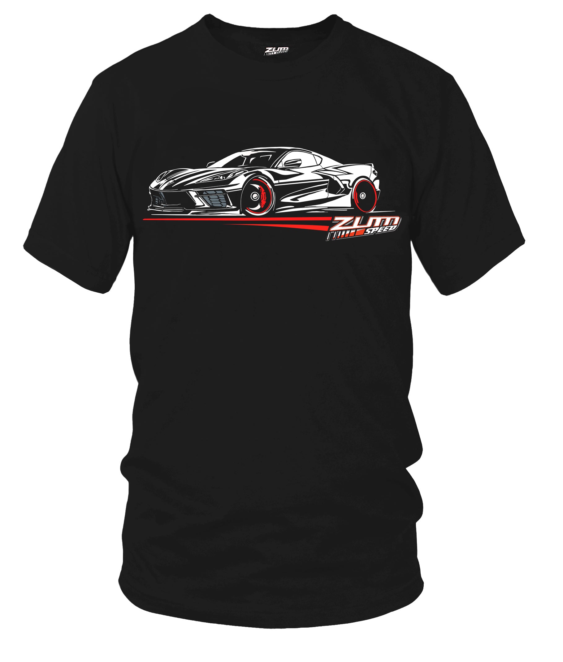 Zum Speed C8 Corvette Speed Lines Shirt, Corvette Shirt, 2020s American Muscle Shirt, Muscle Car Shirt