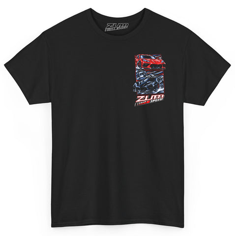 Image of Zum Speed C8 Corvette Racer Mid Engine Shirt, Corvette Shirt, 2020s American Muscle Shirt, Muscle Car Shirt