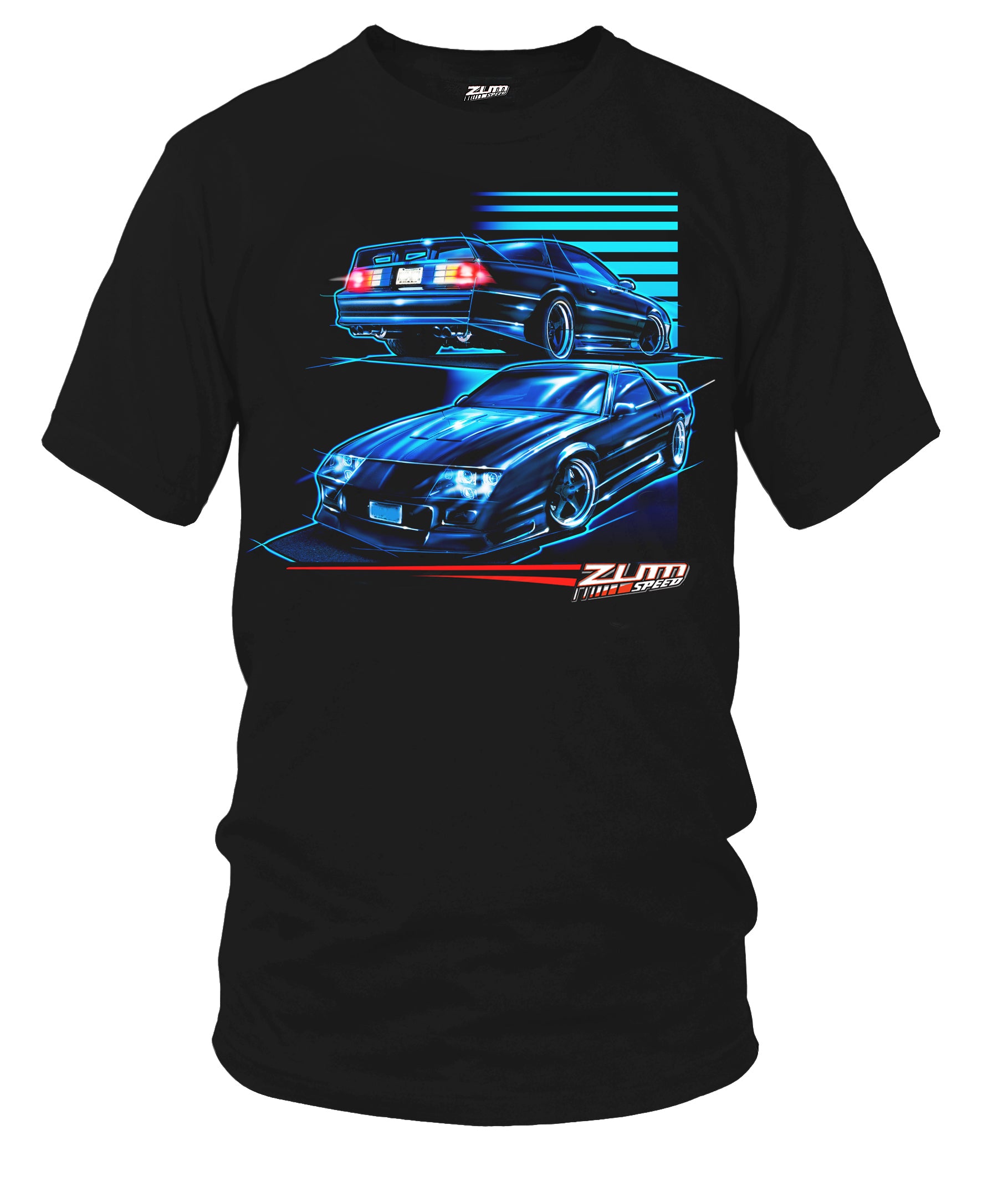 Zum Speed Camaro Z28 Blue Shirt, Camaro Shirt, 1980s American Muscle Shirt, Muscle Car Shirt