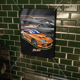 Fast Furious Supra vs Charger banner Banner, wall art - garage banner art 36