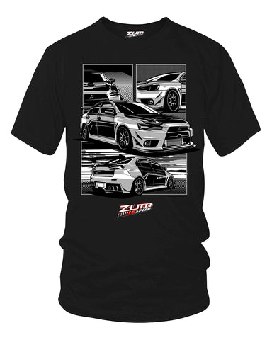 Image of Zum Speed EVO X Drawn Shirt, Lancer EVO, 10th Gen Lancer Shirt, Fast Furious EVO, JDM Shirt, Tuner car Shirt