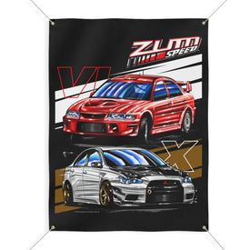 Lancer EVO 6th 10th Banner, wall art - garage banner art 36" X 48"