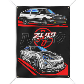 GT86 AE86 Banner, wall art - garage banner art 36" X 48"