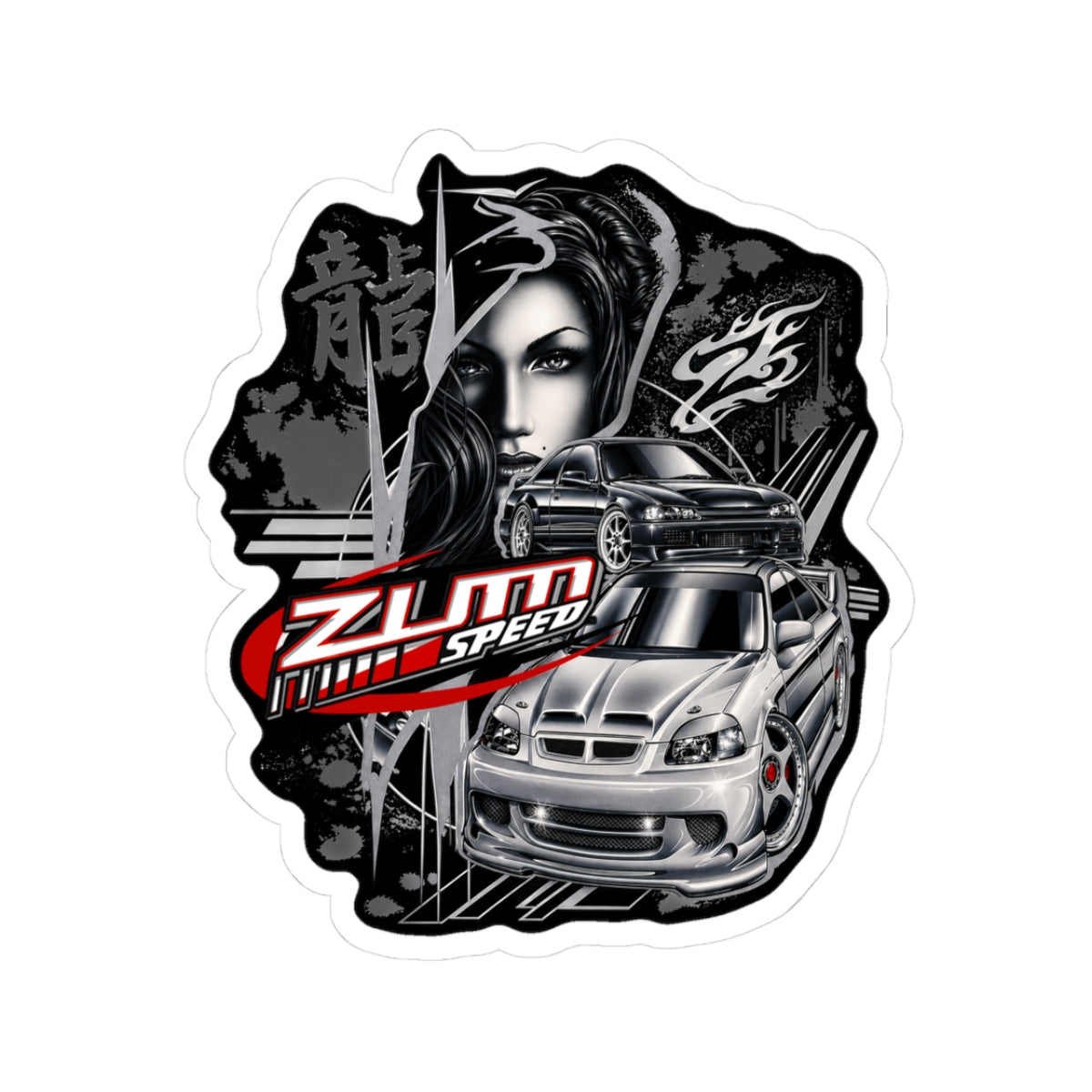 Zum Speed Civic Girl Shirt,Civic t-Shirt, Import car Shirt, Tuner car Shirt