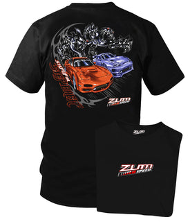 Zum Speed RX-7 vs Supra Stepback race Shirt, Rotary car t-Shirt, Import car Shirt, Tuner car Shirt
