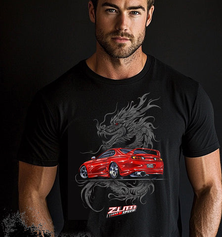 Image of Zum Speed Supra Dragon Shirt, 2JZ GTE Shirt, Supra Shirt, Fast Furious Supra, JDM Shirt, Tuner car Shirt