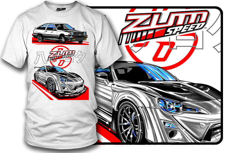 GT86 & AE86  t-shirt - Zum Speed
