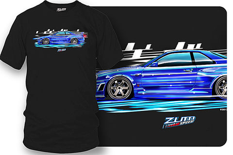 Image of Nissan GTR  t-shirt - Zum Speed