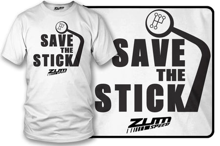 Save the Stick shirt, tuner car shirts - Save the Manual - Zum Speed