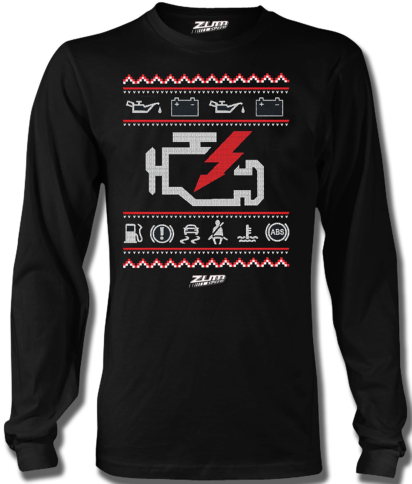 Check Engine Ugly Long Sleeve t-shirt Black - Zum Speed