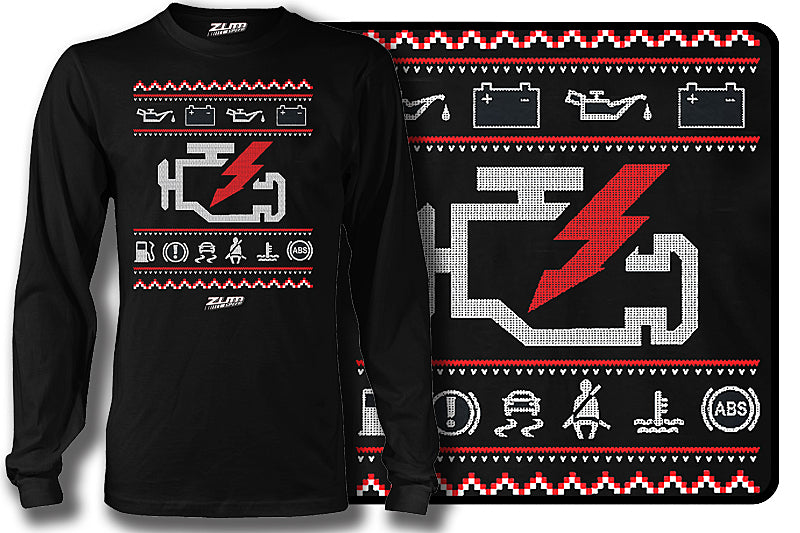 Check Engine Ugly Long Sleeve t-shirt Black - Zum Speed